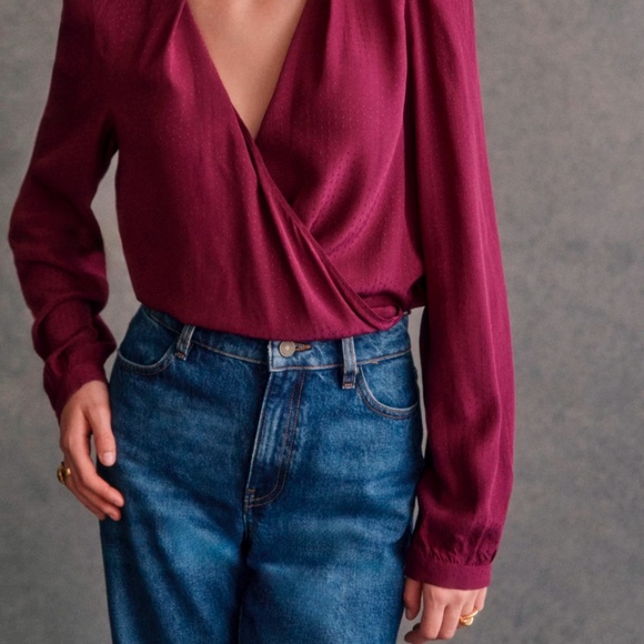 SÉZANE Abélia Blouse size 46 NWOT - Picture 2 of 15